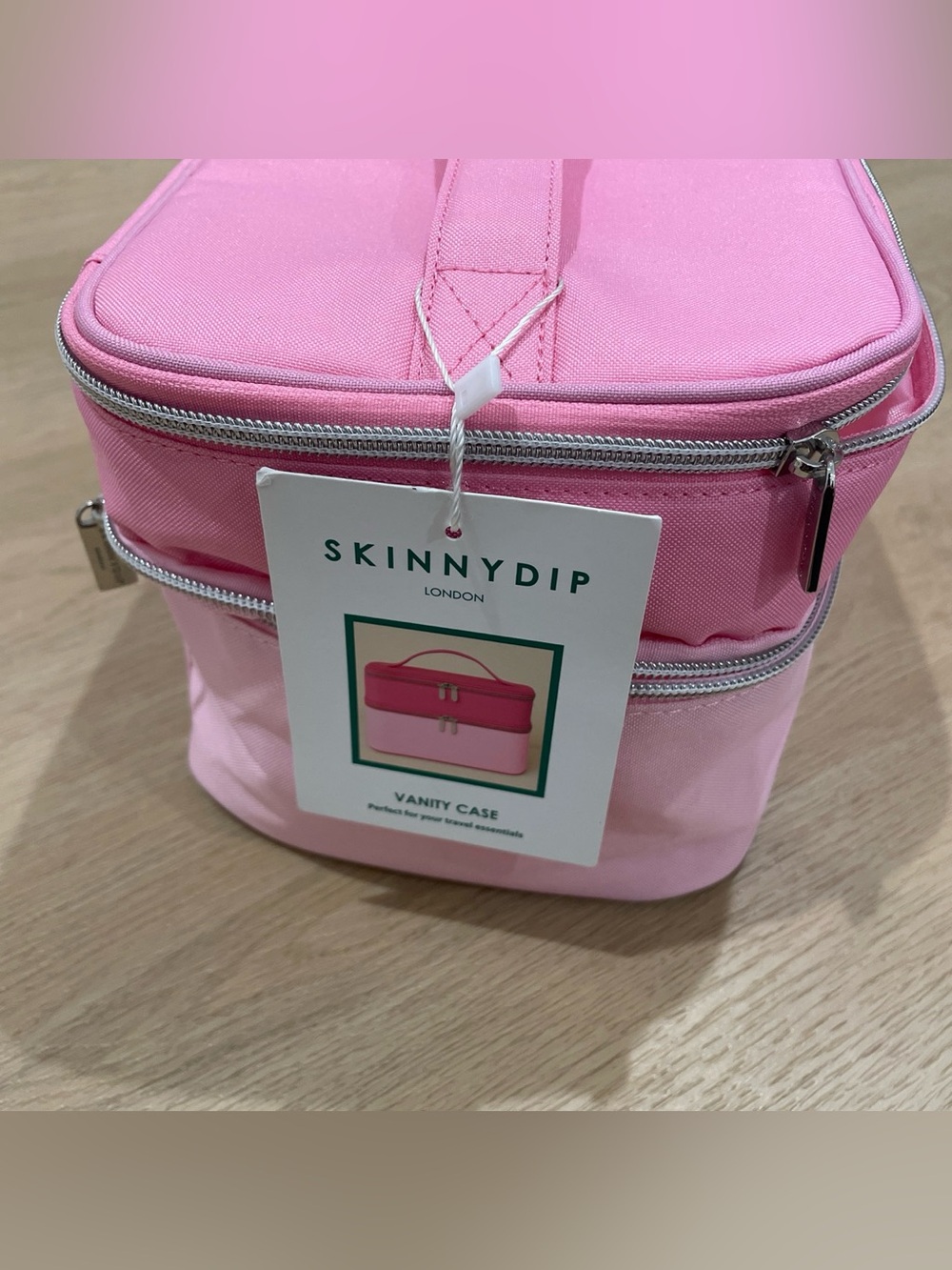 Skinnydip London Pink Two-Tone Vanity Case